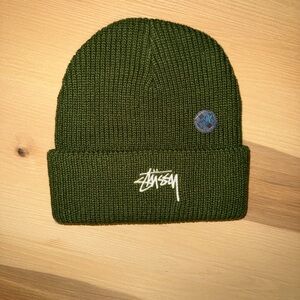 Stussy Army Green Knit Beanie